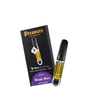 A Pressure LA Liquid Diamonds Aces Cartridge | 1g is displayed alongside its sleek black and purple box, both featuring the Pressure LA branding.