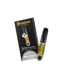 The Pressure LA Liquid Diamonds Aces Cartridge | 1g by Pressure LA is displayed in front of its packaging, featuring potent White Afghani indica and THCA liquid diamonds.