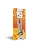 Orange and white packaging of FVKD Hash Holez THCA Pre Rolls 2ct | 4g in Maui Mango flavor, with sliced mango imagery and two THCA Diamonds hash holes.