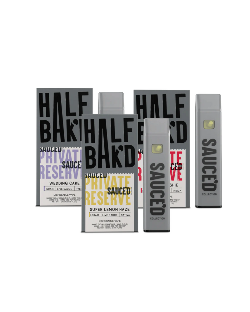 Half Bak'd Sauced Private Reserve Disposable | 1g Half Bak'd Sauced Private Reserve Disposable | 1g