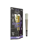 A Hidden Hills Diamond Boyz Pre Roll (2.2g) stands beside a glitter-tipped pre-roll, highlighting premium THC-A flower in these standout Hidden Hills products.