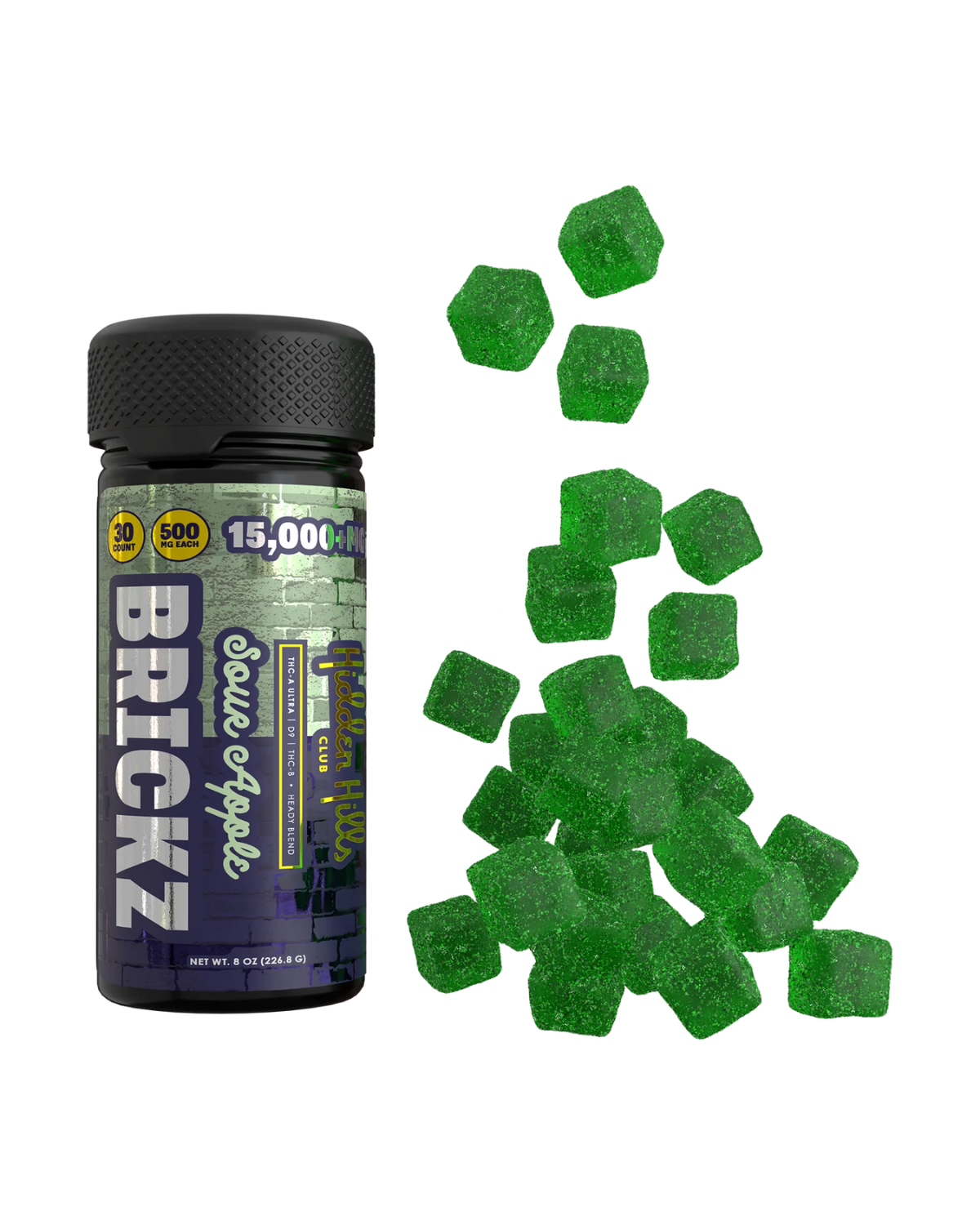 Hidden Hills Heady Blend Brickz Gummies | 15000mg - Everyday Delta