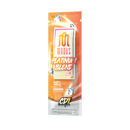 A rectangular package labeled "Modus Platinum Blend Pre Rolls - 2ct | 4g" with orange and yellow colors and text indicating "Alien Apple, 4000mg, HHC + THCP." Diamond icons are featured on the design, hinting at the premium quality of Modus.