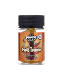 The Nice Leaf THC-P Gummies, 20ct with 3,500mg, feature vibrant tropical fruit graphics on the label and offer a delightful taste experience.