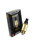 A 3.5g Pressure LA Live Resin THC-A Cartridge rests nearby, showcasing a black and gold design with "Indica" labeling, epitomizing high-quality cannabis elegance and sophistication.