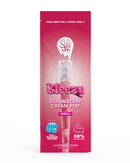 The pink and white packaging of Urb's "Sili x Urb Bleezy THCA Snow Capped Preroll" features a Rose Blunt, infused with 30% THC and THCA Liquid Diamonds, accentuated by an image of a blunt.