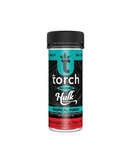 A container of Torch Live Resin Hulk Gummies | 15,000mg, Tropical Punch flavor, displaying 15,000mg THC and Delta 9 & THCP content with a "Warning: Ultra Potent" label at the bottom.