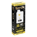 An image of a Torch brand THCA Live Rosin Disposable vape cartridge box. The box is labeled "Super Lemon Cookies," contains 5 grams, and indicates the strain is sativa. Featuring natural terpenes, the box design is black and yellow.