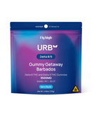 Urb Delta 8/9 Gummies High Potency offers Berry Burst-flavored THC gummies in vibrant blue and purple packaging. Each piece contains 100MG, totaling 3500MG across 35 pieces, providing a flavorful and potent experience.