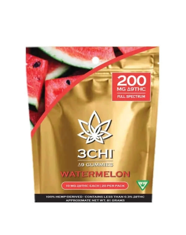 3Chi Delta 9 THC Gummies 200mg, 20ct - Watermelon