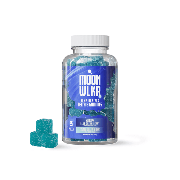 Moonwlkr Delta 8 THC Gummies - Blue Dream Berry 25mg, 25ct
