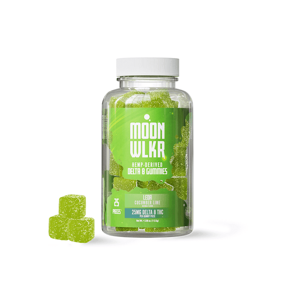 Moonwlkr Delta 8 THC Gummies - Cucumber Lime 25mg, 25ct